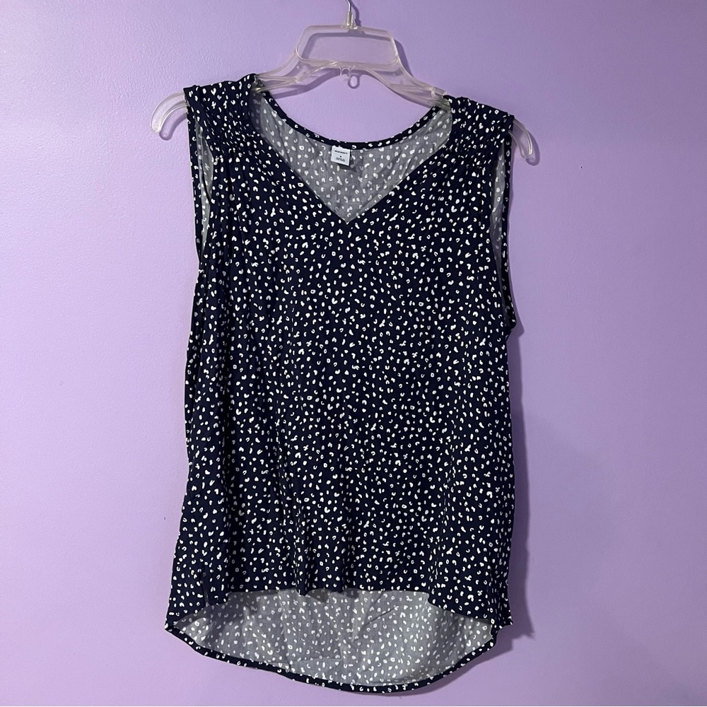 Old Navy Blue Speckled Tank Top Blouse